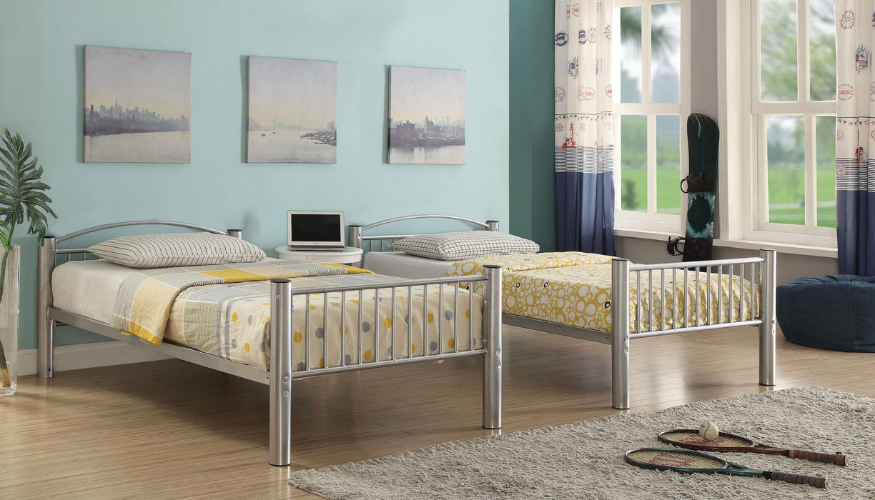Cayelynn Silver Bunk Bed (Twin/Twin) - Home Furniture And More (Brentwood, MD)