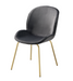 Chuchip Gray Velvet & Gold Side Chair - Home Furniture And More (Brentwood, MD)