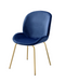 Chuchip Blue Velvet & Gold Side Chair - Home Furniture And More (Brentwood, MD)