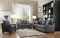 Cleavon II Gray Linen Sofa w/2 Pillows - Home Furniture And More (Brentwood, MD)