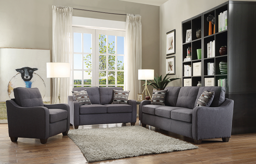 Cleavon II Gray Linen Sofa w/2 Pillows - Home Furniture And More (Brentwood, MD)