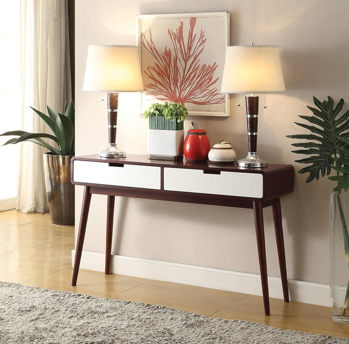 Christa Espresso & White Sofa Table - Home Furniture And More (Brentwood, MD)