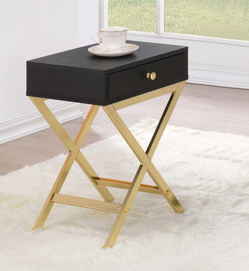 Coleen Black & Brass Side Table - Home Furniture And More (Brentwood, MD)