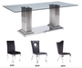 Cyrene Stainless Steel & Clear Glass Dining Table - Home Furniture And More (Brentwood, MD)