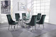 Dekel Clear Glass & Stainless Steel Dining Room Set - Home Furniture And More (Brentwood, MD)