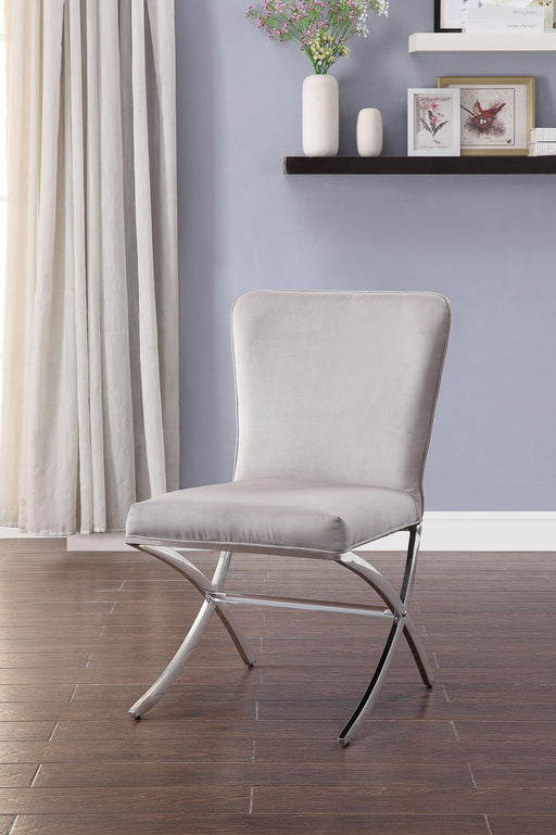 Daire Velvet & Chrome Side Chair - Home Furniture And More (Brentwood, MD)