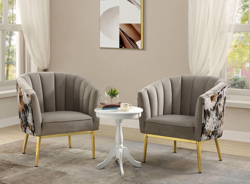 Colla Black Velvet & Gold Accent Chair - Home Furniture And More (Brentwood, MD)