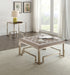 Damien Fabric & Champagne Cocktail Ottoman - Home Furniture And More (Brentwood, MD)