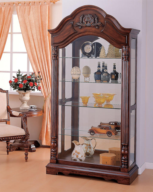 Denton Cherry Curio Cabinet - Home Furniture And More (Brentwood, MD)