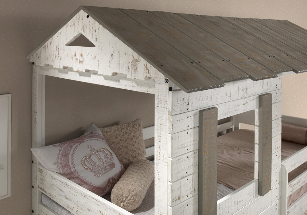 Darlene Rustic White Twin/Twin Bunk Bed - Home Furniture And More (Brentwood, MD)