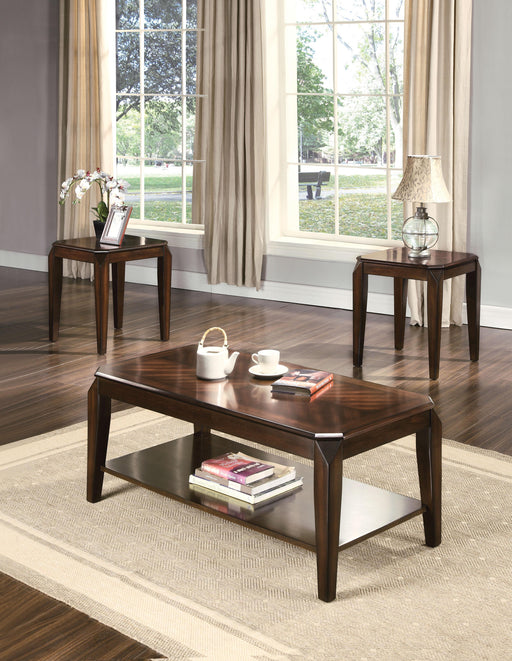 Docila Walnut Coffee/End Table Set (3Pc Pk) - Home Furniture And More (Brentwood, MD)
