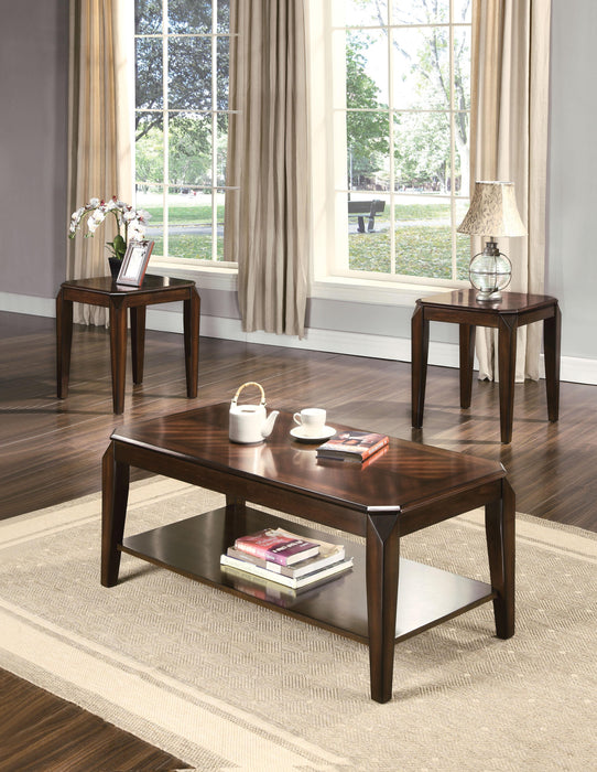 Docila Walnut Coffee/End Table Set (3Pc Pk) - Home Furniture And More (Brentwood, MD)