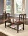 Docila Walnut Coffee/End Table Set (3Pc Pk) - Home Furniture And More (Brentwood, MD)