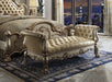 Dresden Bone PU & Gold Patina Bench - Home Furniture And More (Brentwood, MD)