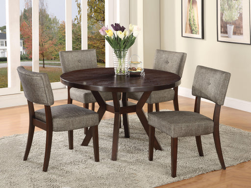 Drake Gray Fabric & Espresso Side Chair - Home Furniture And More (Brentwood, MD)