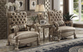 Dresden Bone Velvet & Gold Patina Chair & 1 Pillow - Home Furniture And More (Brentwood, MD)
