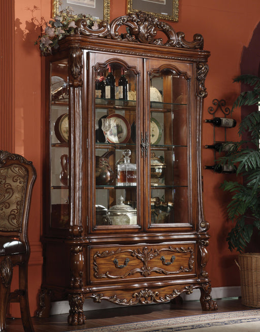 Dresden Cherry Oak Curio Cabinet - Home Furniture And More (Brentwood, MD)