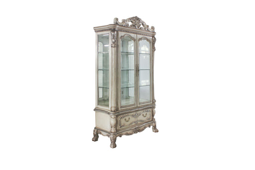 Dresden Vintage Bone White Curio Cabinet - Home Furniture And More (Brentwood, MD)
