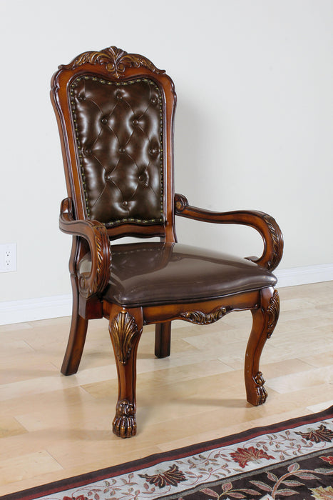 Dresden PU & Cherry Oak Office Chair - Home Furniture And More (Brentwood, MD)