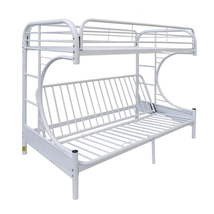 Eclipse White Bunk Bed (Twin/Full/Futon) - Home Furniture And More (Brentwood, MD)