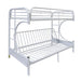 Eclipse White Bunk Bed (Twin/Full/Futon) - Home Furniture And More (Brentwood, MD)