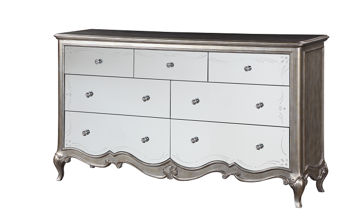 Esteban Antique Champagne Dresser (Jewelry Box) - Home Furniture And More (Brentwood, MD)