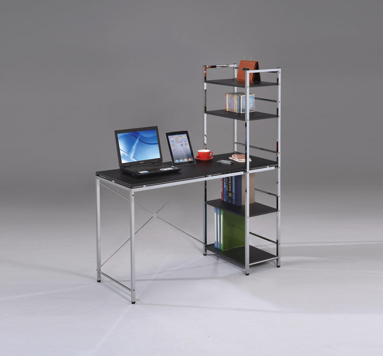 Elvis Black & Chrome Computer Desk - Home Furniture And More (Brentwood, MD)