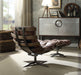 Gandy Retro Brown Top Grain Leather Chair & Ottoman (2Pc Pk) - Home Furniture And More (Brentwood, MD)