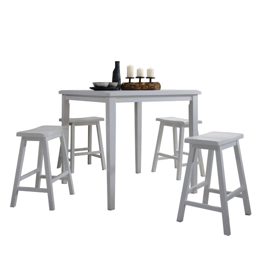 Gaucho White Counter Height Set (5Pc Pk) - Home Furniture And More (Brentwood, MD)