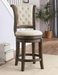 Glison Beige Fabric & Walnut Counter Height Chair (1Pc) - Home Furniture And More (Brentwood, MD)