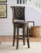 Glison Charcoal Fabric & Walnut Counter Height Chair (1Pc) - Home Furniture And More (Brentwood, MD)