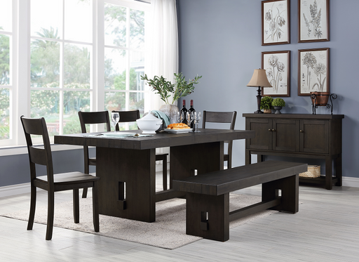 Haddie Distressed Walnut Dining Table - Home Furniture And More (Brentwood, MD)