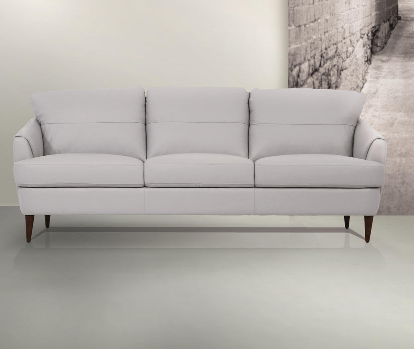 Helena Pearl Gray Leather Sofa - Home Furniture And More (Brentwood, MD)