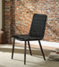 Hosmer Black Top Grain Leather & Antique Black Side Chair - Home Furniture And More (Brentwood, MD)