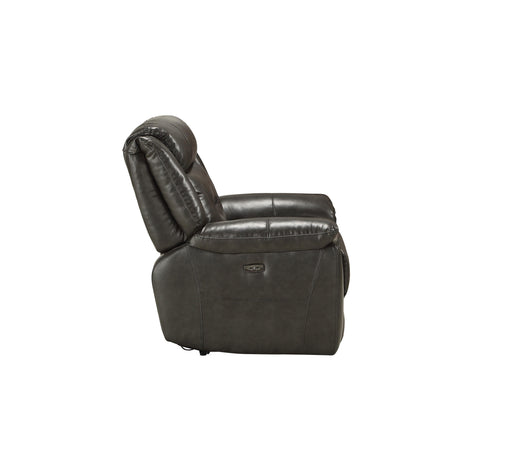 Imogen Gray Leather-Aire Recliner (Power Motion) - Home Furniture And More (Brentwood, MD)
