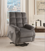 Ipompea Gray Velvet Recliner w/Power Lift & Massage - Home Furniture And More (Brentwood, MD)