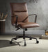 Indra Vintage Chocolate Top Grain Leather Office Chair - Home Furniture And More (Brentwood, MD)