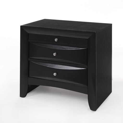 Ireland Black Nightstand - Home Furniture And More (Brentwood, MD)