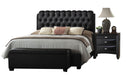 Ireland II Black PU Eastern King Bed - Home Furniture And More (Brentwood, MD)