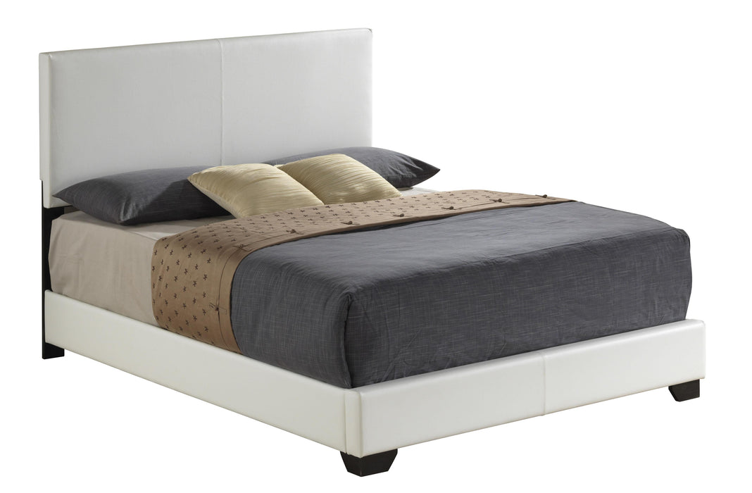 Ireland III White PU Queen Bed - Home Furniture And More (Brentwood, MD)