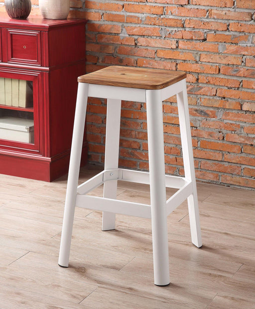 Jacotte Natural & White Bar Stool (1Pc) - Home Furniture And More (Brentwood, MD)