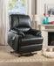 Ixora Black PU Recliner w/Power Lift & Massage - Home Furniture And More (Brentwood, MD)