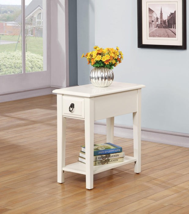 Jeana White Side Table - Home Furniture And More (Brentwood, MD)
