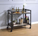 Jorgensen Rustic Oak & Charcoal Serving Cart - Home Furniture And More (Brentwood, MD)