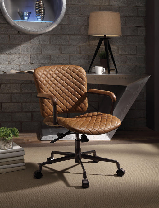 Josi Coffee Top Grain Leather Office Chair - Home Furniture And More (Brentwood, MD)