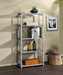 Jurgen Faux Concrete & Silver Bookshelf - Home Furniture And More (Brentwood, MD)
