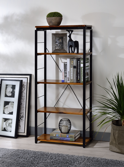 Jurgen Oak & Black Bookshelf - Home Furniture And More (Brentwood, MD)