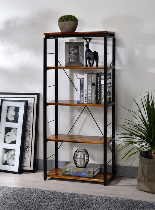 Jurgen Oak & Black Bookshelf - Home Furniture And More (Brentwood, MD)