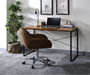 Jurgen Oak & Black Desk - Home Furniture And More (Brentwood, MD)