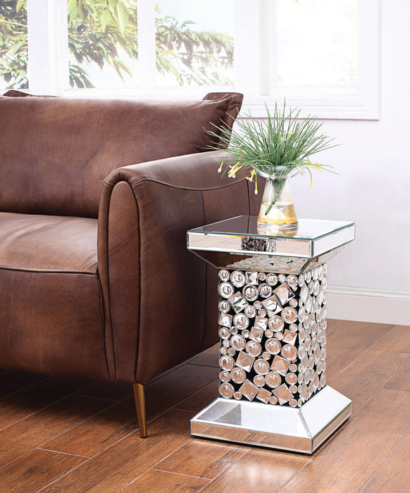 Kachina Mirrored & Faux Gems End Table - Home Furniture And More (Brentwood, MD)